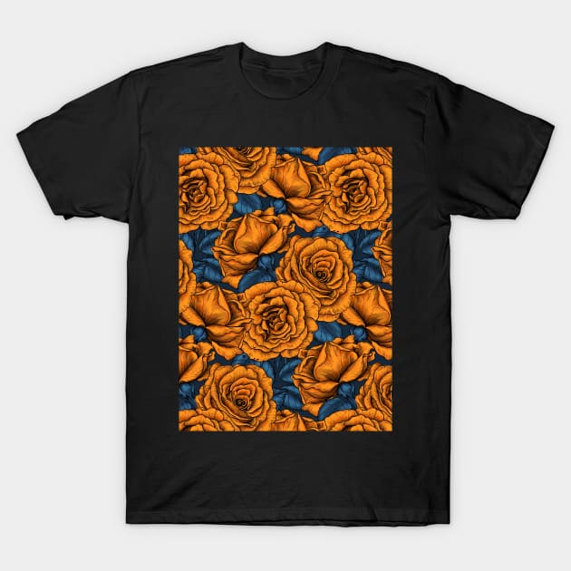 Orange roses T-Shirt by katerinamk